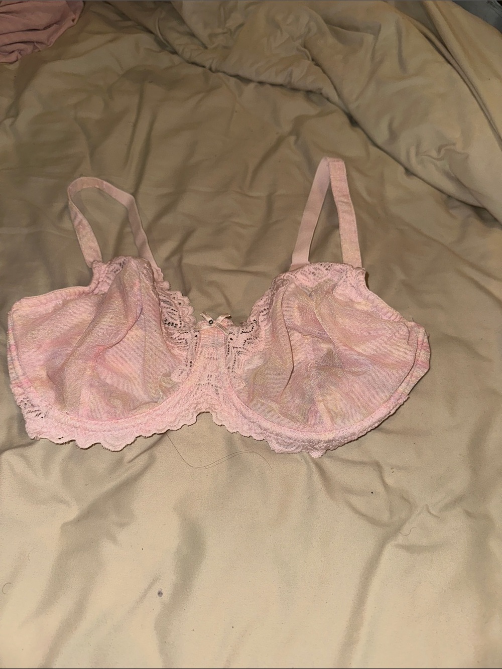 Whimsy Pink Lace Underwire Bra